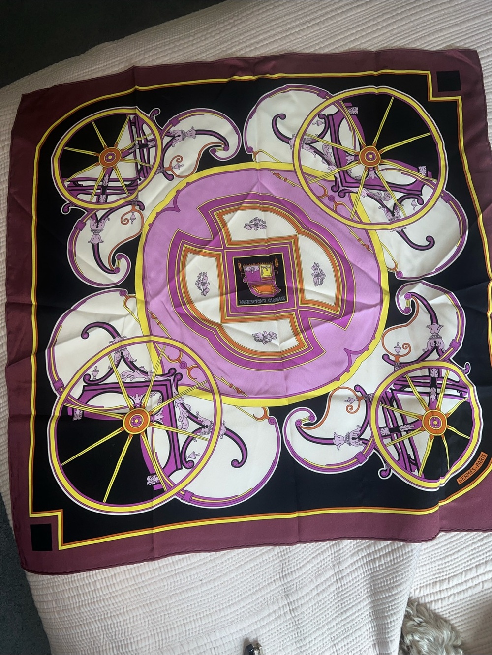 Hermes Carre 70 Washington’s Carriage Scarf
